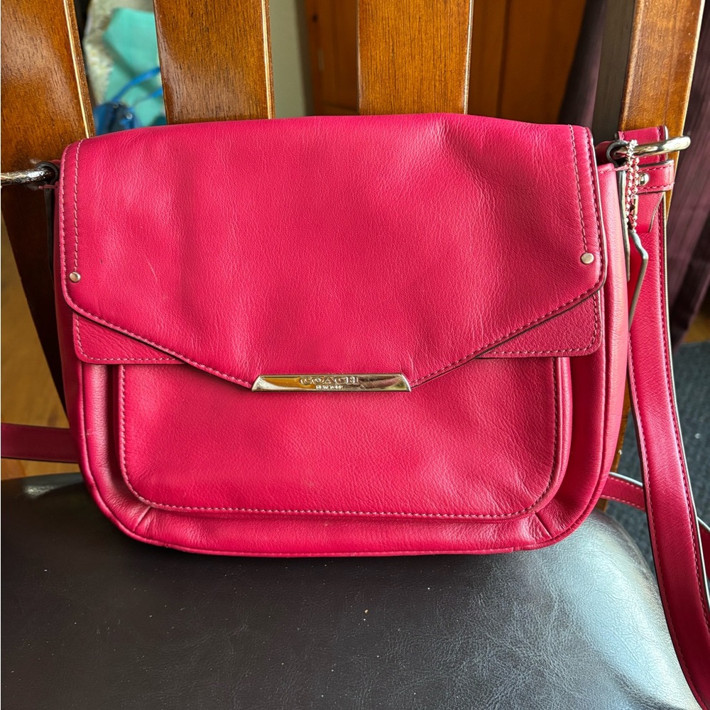 Coach Taylor Red Leather Crossbody Bag